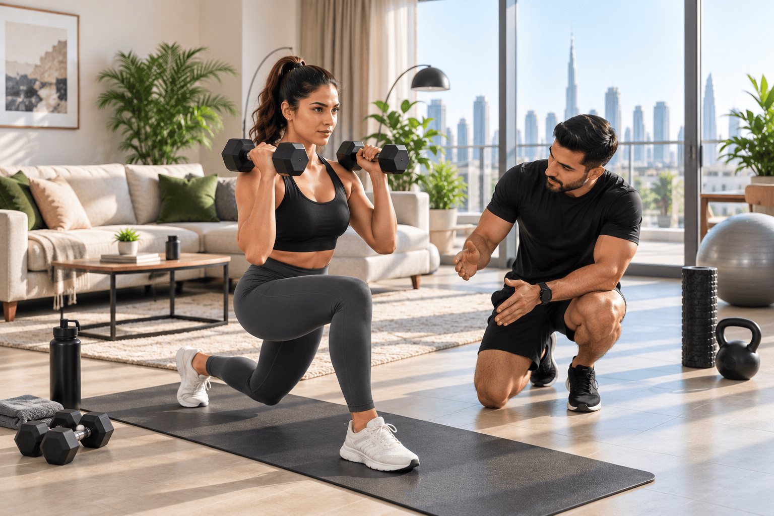 personal fitness trainer at home